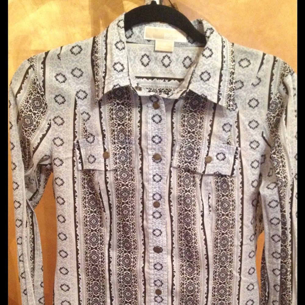 Michael‎ Kors pattern collar shirt